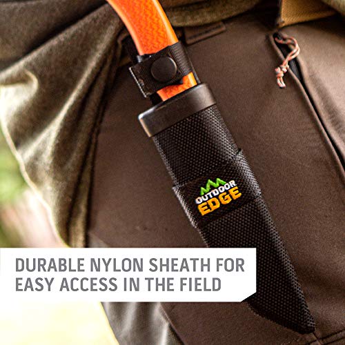 Outdoor Edge SwingBlaze Double Blade Hunting Knife with Rotating Skinning & Gutting Blades, Blaze Orange, SZ-20N