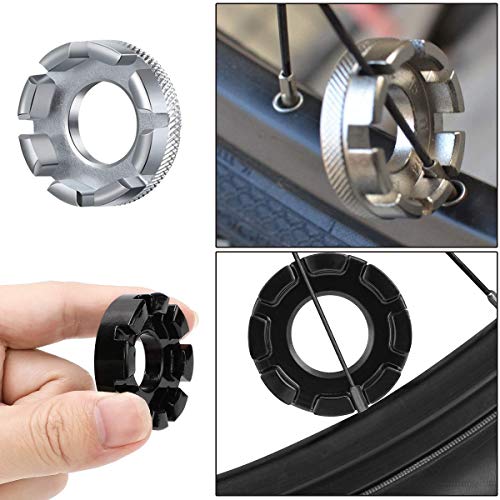 Bike Spoke Wrench Set - 7-Piece Portable Bicycle Wheel Repair Kit with Rubber Handles