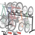 5-Bike Floor Stand Bike Rack - Adjustable Garage Bicycle Storage Organizer