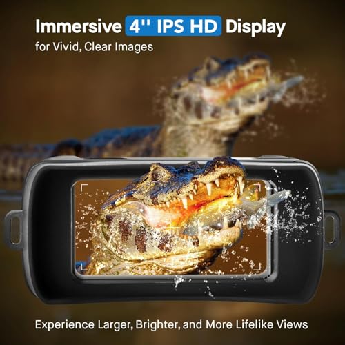 4K UHD Rechargeable Night Vision Goggles with Remote App Control - Black
