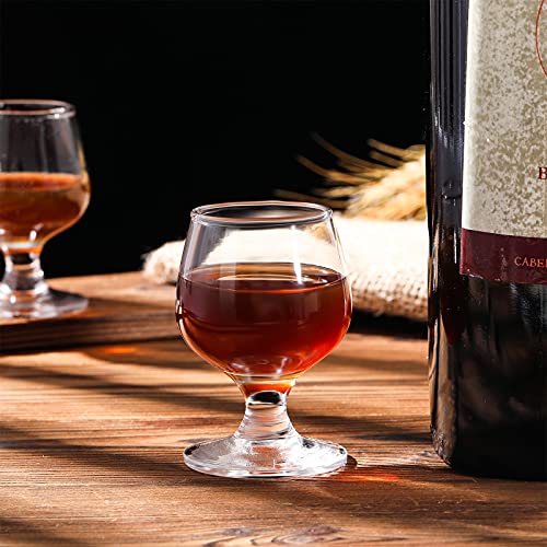 6 Pack 2 oz Shot Glasses for Whiskey Brandy Tequila - Clear Glass