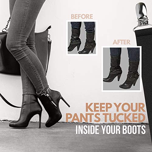 Hold'Em Boot Straps Leg Pant Stirrup Elastic Heavy Clip - Adjustable 3-7 Inches