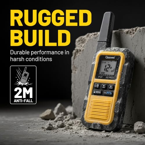 Gaswei G2pro+ Waterproof Floating Walkie Talkies 2 Pack - Long Range, Yellow