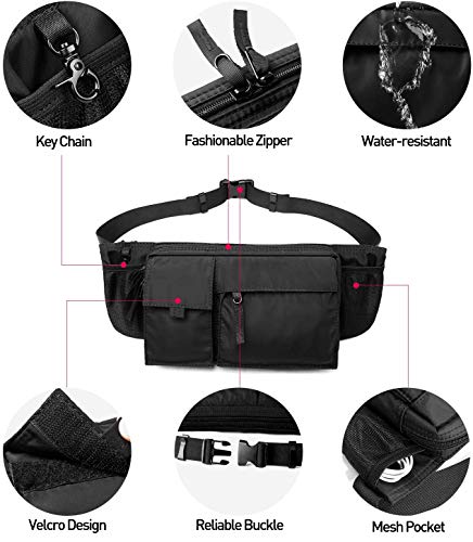 SEAFEW Mini Crossbody Bag Shoulder Bag for Men Women Black