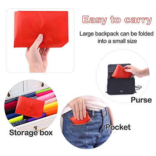 Red Drawstring Backpack Bags 12 Pack with Zipper & Headphone Hole - Durable Polyester