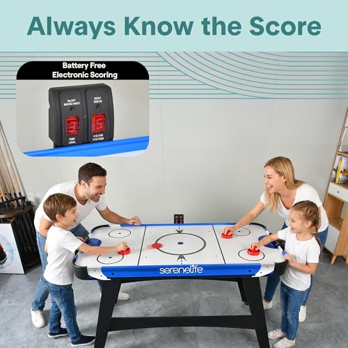 58-Inch Air Hockey Table with Digital Scoreboard & Powerful Motor