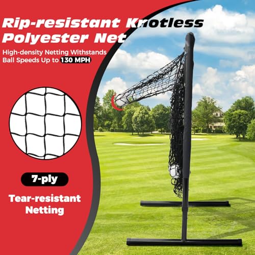 Bearwill 9-Hole Baseball Pitching Net with Strike Zone - Training Equipment for Pitch Accuracy