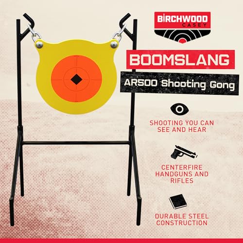 Birchwood Casey Boomslang AR500 Steel Shooting Gong Target 9.5" with Stand & Hardware