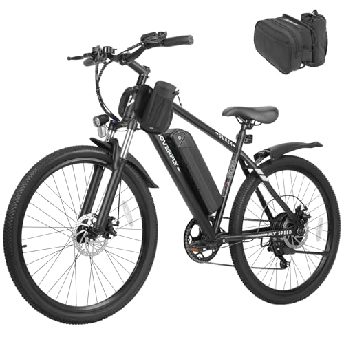 Hoverfly 26 Inch Matt Black Electric Bike 750W Motor 20-40 Mile Range Adults