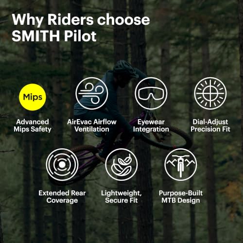 MTB Cycling Helmet with MIPS Impact Protection - Matte Black, Medium