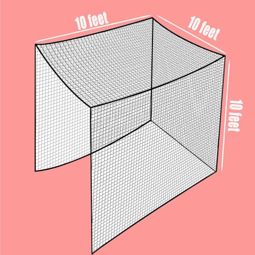 10x10ft Golf Practice Netting - Indoor Outdoor Batting Cage Net with Rope & Carry Bag