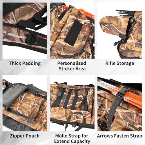 SPG Bow Hunting Backpack for Men with Quiver Pouch - Reed Camo