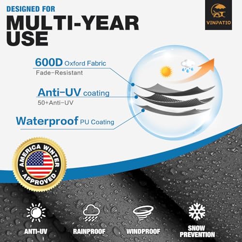 16ft Kayak Cover Waterproof Full Coverage Canoe Cover with Zipper Heavy-Duty UV Protection