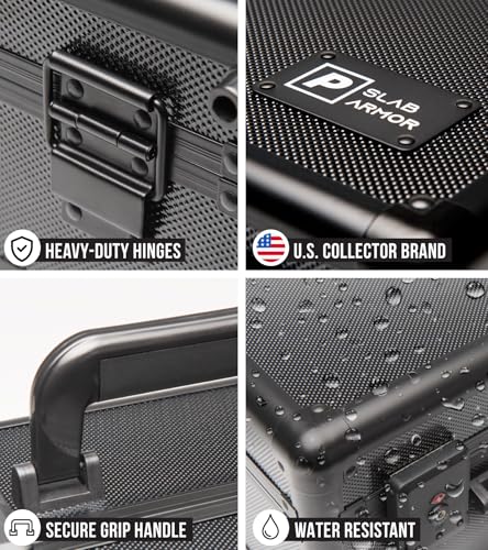 Black Slab Card Storage Box for Graded Sports & Trading Cards TSA Lock