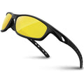 RIVBOS Night Vision Driving Glasses Anti Glare HD Yellow Tinted Sunglasses for Men Women RB833