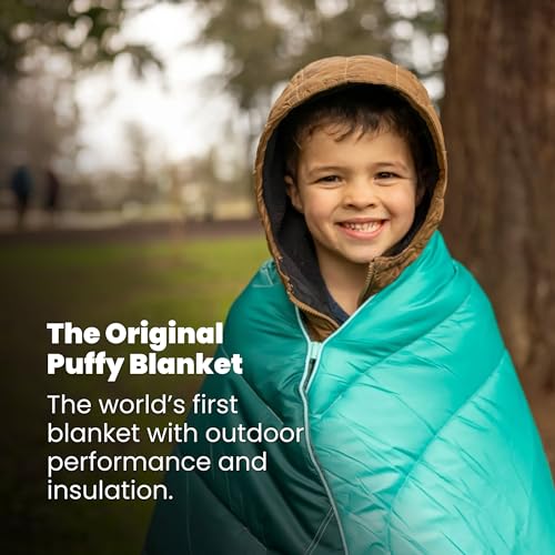 Rumpl Seascape Ridge Mountains Puffy Throw Blanket - Compact & Water-Resistant