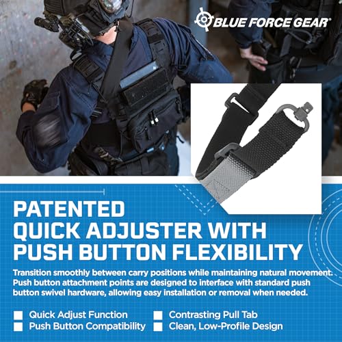 Blue Force Gear Black 2-Point Adjustable Sling 1.25" Width US-Made