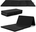GYMAX Gymnastics Mat - 4FT x 8FT x 2In Folding Exercise Mat with Carry Handles & Waterproof Cover | Ideal for Yoga & Martial Arts
