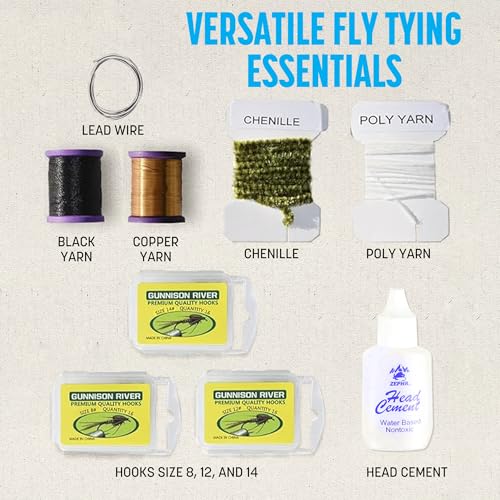 Creative Angler Z797 Wooden Fly Tying Kit with Materials Book & DVD - Starter Set
