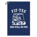 Juoqg Fif-tee and Still On Par Blue Golf Towel, Funny Skeleton Golf Bag Towel with Clip, 50th Birthday Gifts for Golfer Sport Fan, Halloween Golfing Gifts for Grandpa Dad, Golfing Accessories for Men