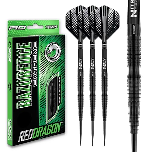Professional Tungsten Darts Set 24g with Flights and Shafts – Razor Edge Grip