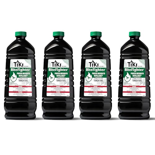 TIKI BiteFighter® Mosquito Repellent Torch Fuel 4-Pack, 100 oz. Citronella & Cedar Formula for Outdoor Use