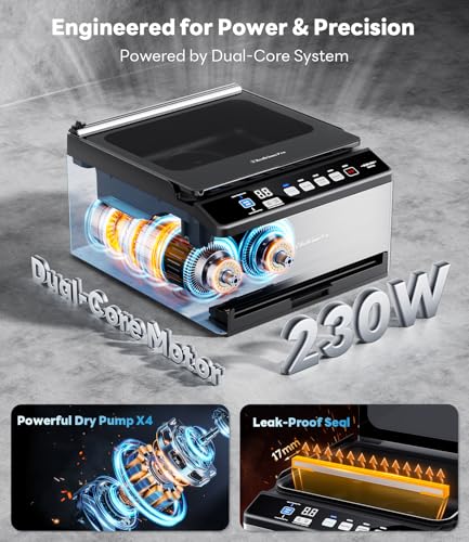 Beelicious Pro Stainless Steel DualCore CVS101 Chamber Vacuum Sealer for Liquids & Sous Vide