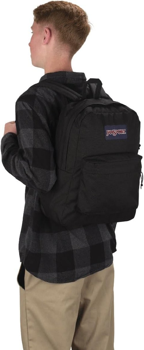 JanSport SuperBreak One Backpack - Durable, Lightweight Bookbag with Organizer Pocket - Black