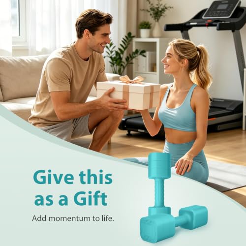 Poudee Mint Green 20LB Adjustable Dumbbell Set - 3-in-1 Home Gym Weights for Men Women