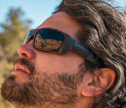 Men's Wraparound Polarized Sunglasses - Camo Black, Rugged Design