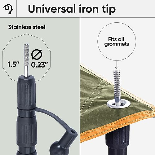 Green Elephant Adjustable Camping Tarp Poles Set of 4 - Telescoping Aluminum Tent & Canopy Poles