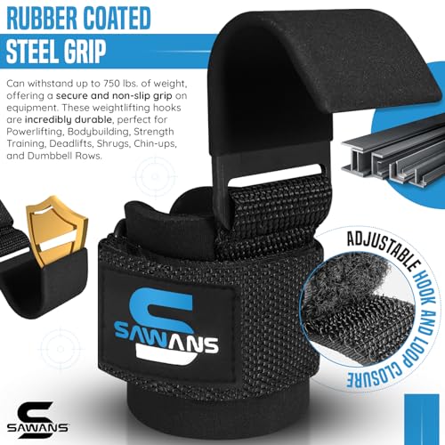 Heavy Duty Weight Lifting Hooks and Straps Support for Gym Workout