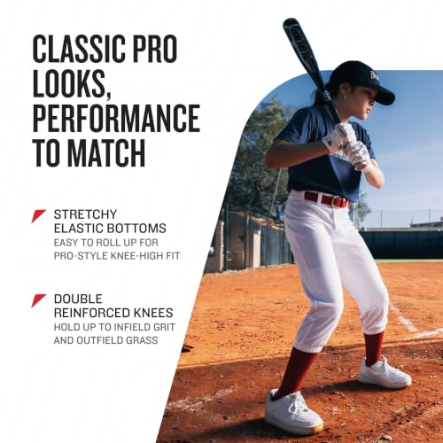 Youth Baseball Knicker Pants - White Medium - Franklin Sports