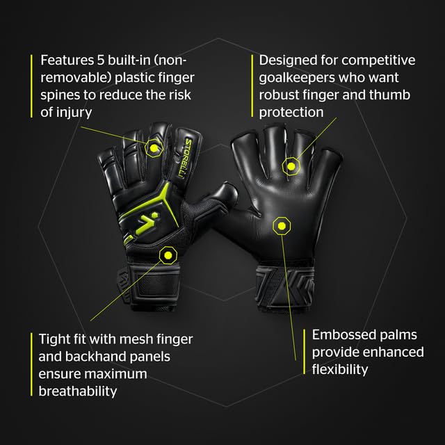 Storelli Gladiator 3 GK Gloves - Elite High-Impact Soccer Goalkeeper Gloves