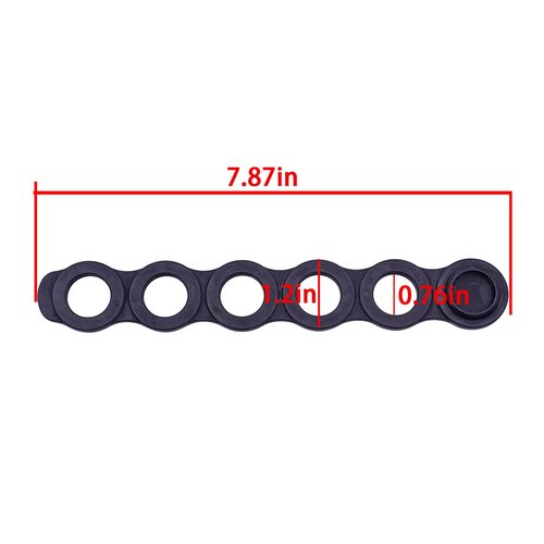 Yakima 8820103 Replacement Straps – 5-Hole World Style Rubber Bike Rack Straps (4-Pack) – Compatible with Yakima Hitch Rack Accessories
