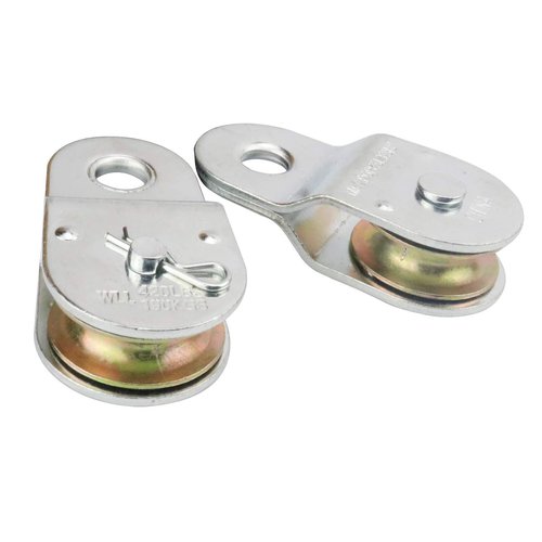 Nxtop Zinc Plated Fixed Single Pulley Fixed Eye Steel Pulley 1-1/2" (2 Pack)