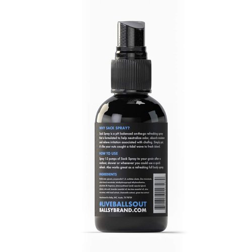 Ballsy Body & Groin Spray - Men's Deodorant for Odor Neutralization & Skin Relief - 2 oz, Paraben-Free