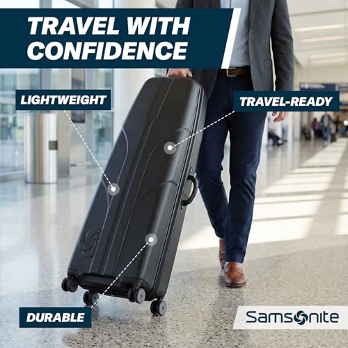 Samsonite Midnight Classic Hard Golf Travel Case, Lightweight Durable ABS Shell