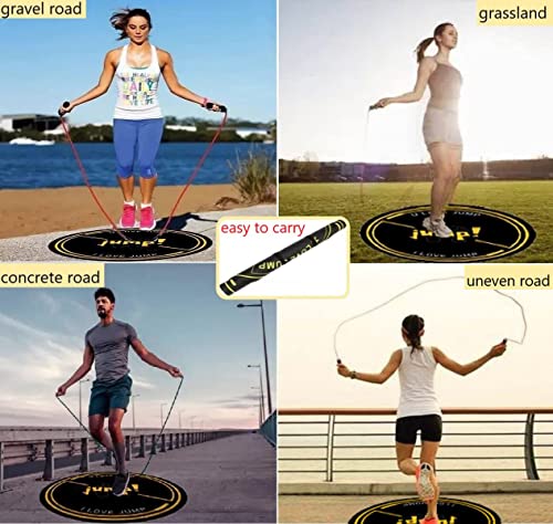 Nisorpa 49'' Round Jump Rope Mat - Non-Slip Shock Absorbing Exercise Pad for Cardio & Fitness