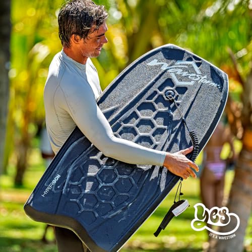 Wave Storm Black 42.5in Performance Foam Bodyboard with Sector Channel Bottom