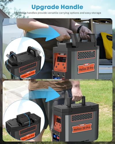 Portable Water Heater for Camping with Rechargeable Battery and Propane