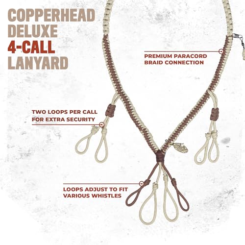 Hunting Lanyard for Calls and Dog Whistle - Paracord with 8 Loops