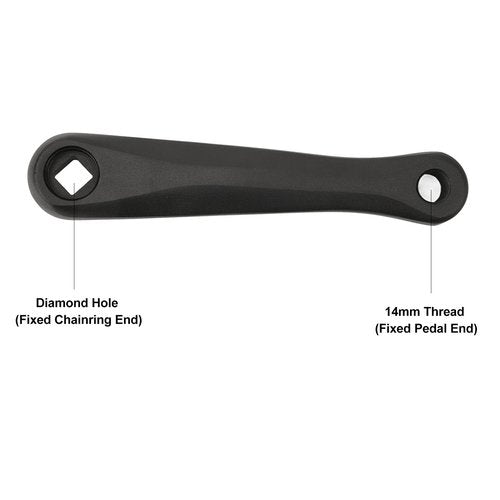 Zunate Crank Arm Left, 152mm Aluminum Alloy Crank Arm Set for Mountain Road Bike, Pedal Crank Leg Replacement