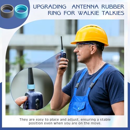 20 Pcs Talkie Color Bands for Two-Way Radio Antennas - Replacement Rubber Rings
