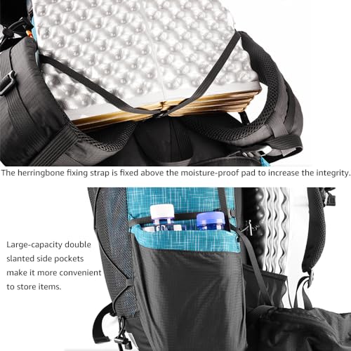 MOXIHIKE 56L Hiking Backpack Khaki Lightweight Camping & Trekking Daypack