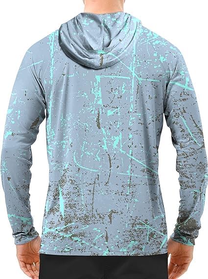Skiennix Men's Sun Protection Hoodie - UPF 50+ Long Sleeve SPF Shirt for Fishing & Hiking | Lightweight