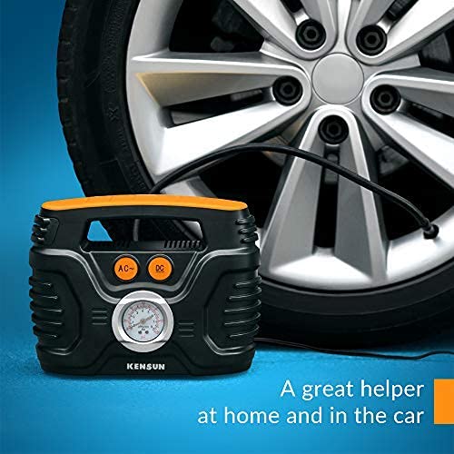 Portable Air Compressor Pump with Analog Gauge for Car & Home - 120 PSI