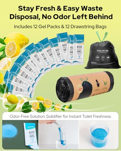 Portable Toilet with Privacy Tent and Camping Accessories - Toilet and Tent Variation