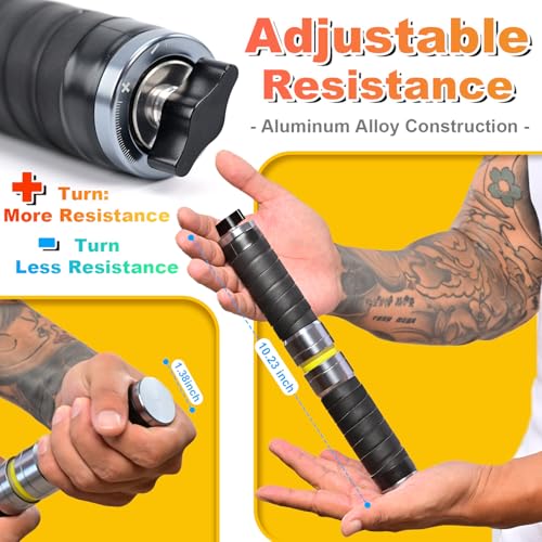 Coniflor Adjustable Hand & Forearm Grip Strength Trainer - Portable Metal Wrist Roller for Home Gym
