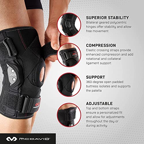 McDavid Large Hinged Knee Brace for Men & Women - Support & Stabilizers